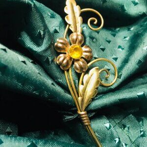 Vintage Van Dell 14k on Sterling Signed Brooch